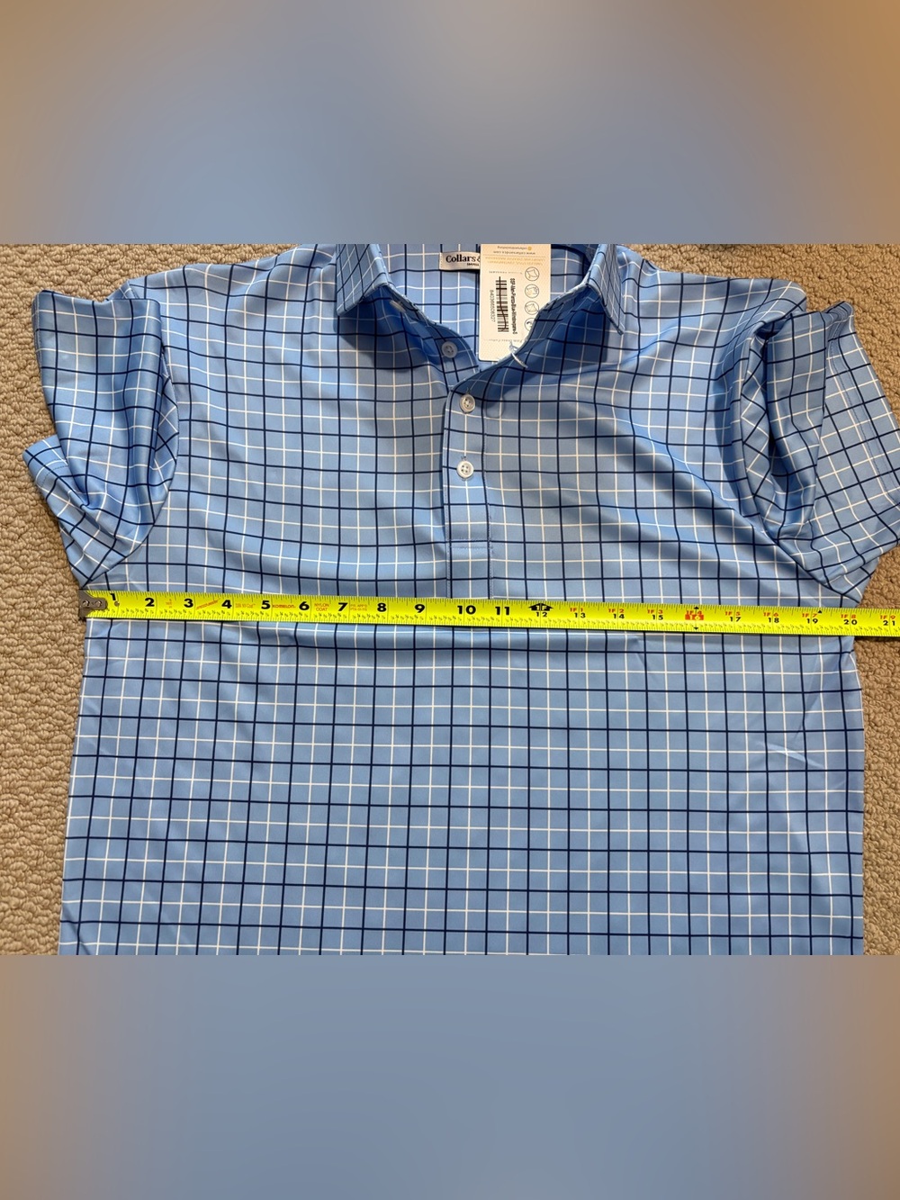 Collars And Co Dress Collar Polo Short Sleeve Men's Small Semi-Spread - Picture 9 of 9